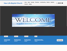 Tablet Screenshot of newlifebaptistchurch.net